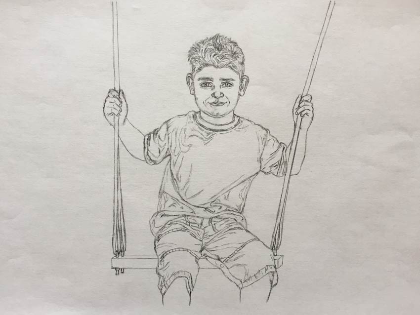 How To Draw A Boy On A Swing Let S Draw People